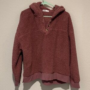 Sonoma Plush Sherpa Pullover - Mauve Rose